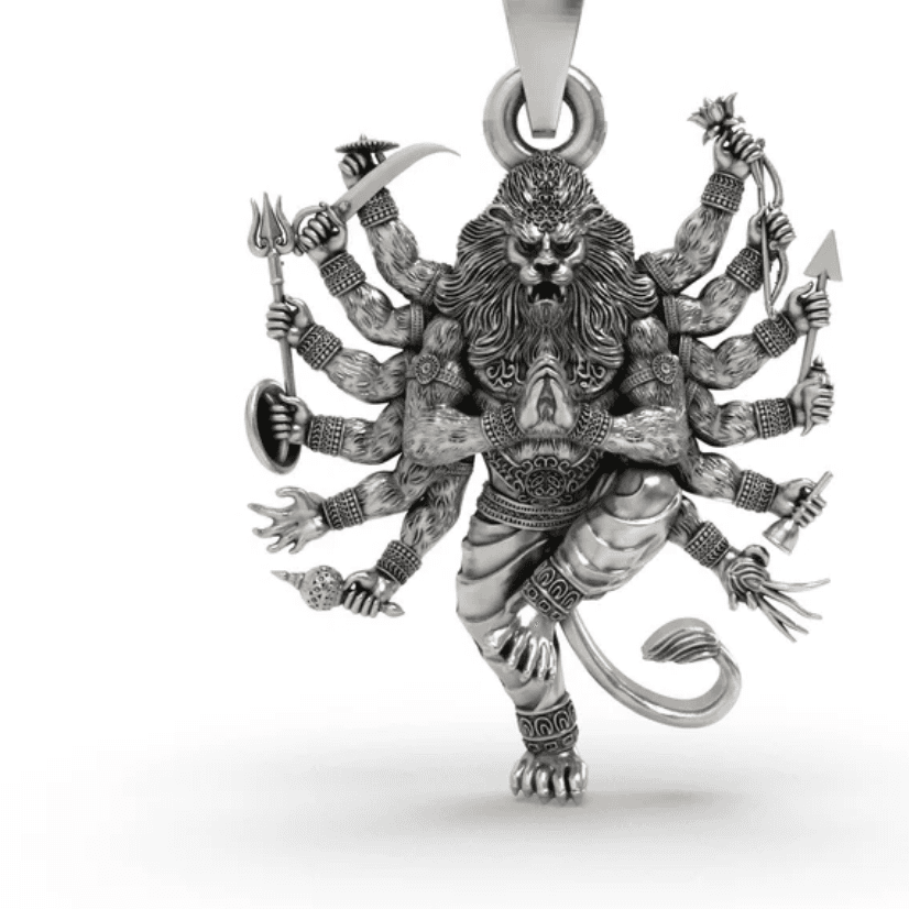 Silver Nrisimhadev pedant - featured image 1 of 1