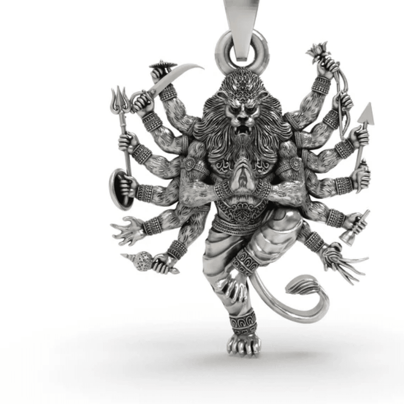 Silver Nrisimhadev pedant - image 1